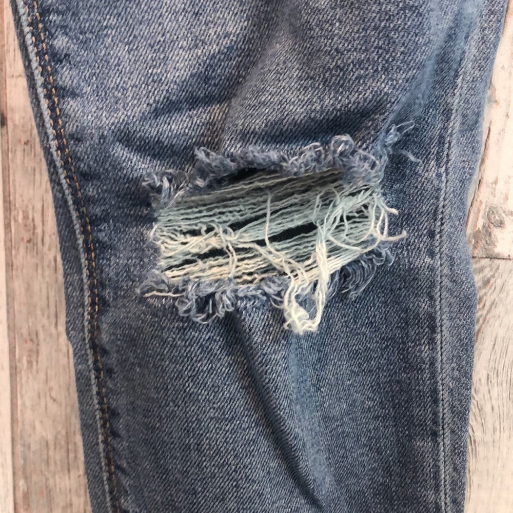 Hudson Nico Midrise Ankle Raw Hem Distressed Super Skinny 27 - Picture 6 of 13